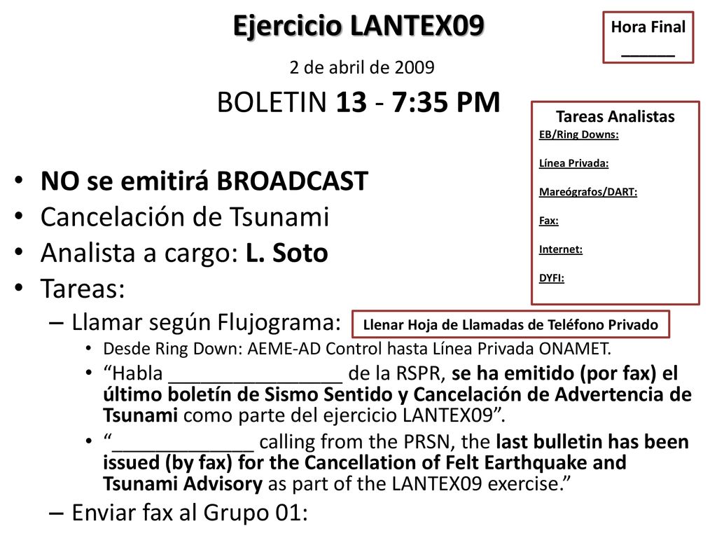 Ejercicio LANTEX09 2 de abril de 2009 BOLETIN :35 PM