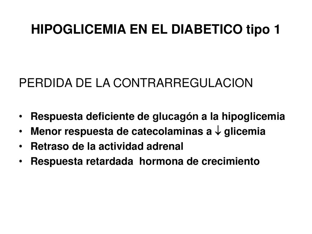 HIPOGLICEMIA EN EL DIABETICO tipo 1