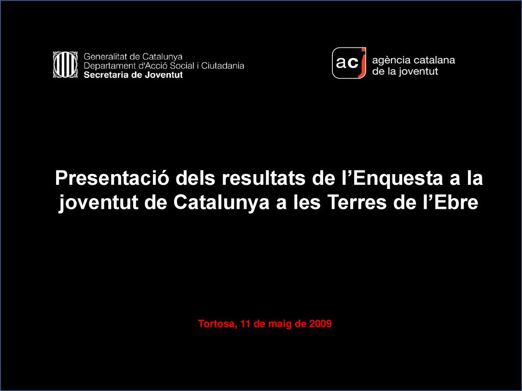 Presentació dels resultats de l’Enquesta a la joventut de Catalunya a les Terres de l’Ebre
