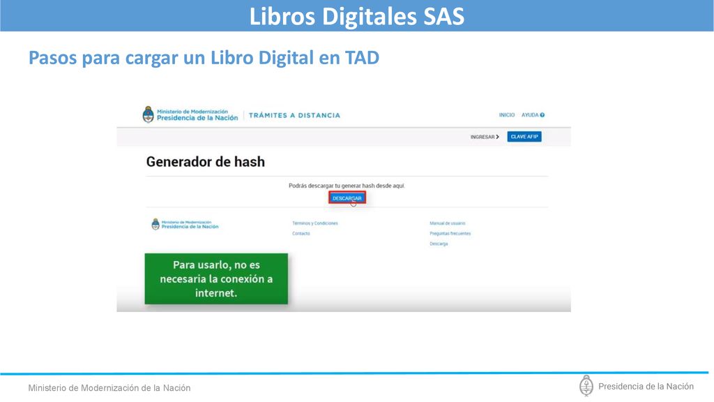 Libros Digitales SAS Pasos para cargar un Libro Digital en TAD