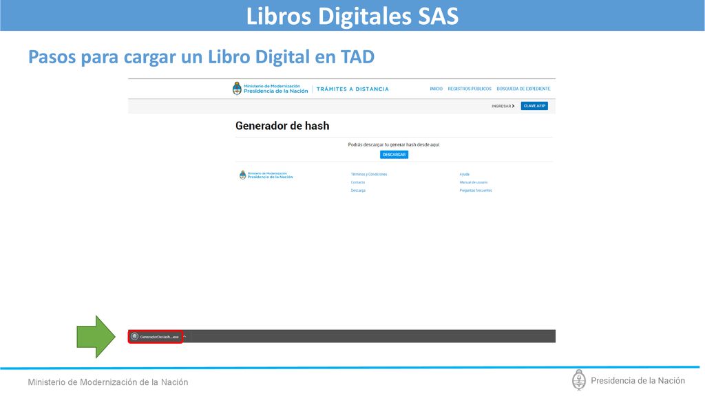 Libros Digitales SAS Pasos para cargar un Libro Digital en TAD