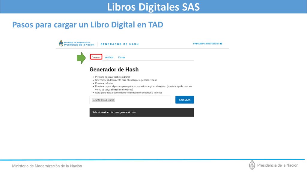 Libros Digitales SAS Pasos para cargar un Libro Digital en TAD
