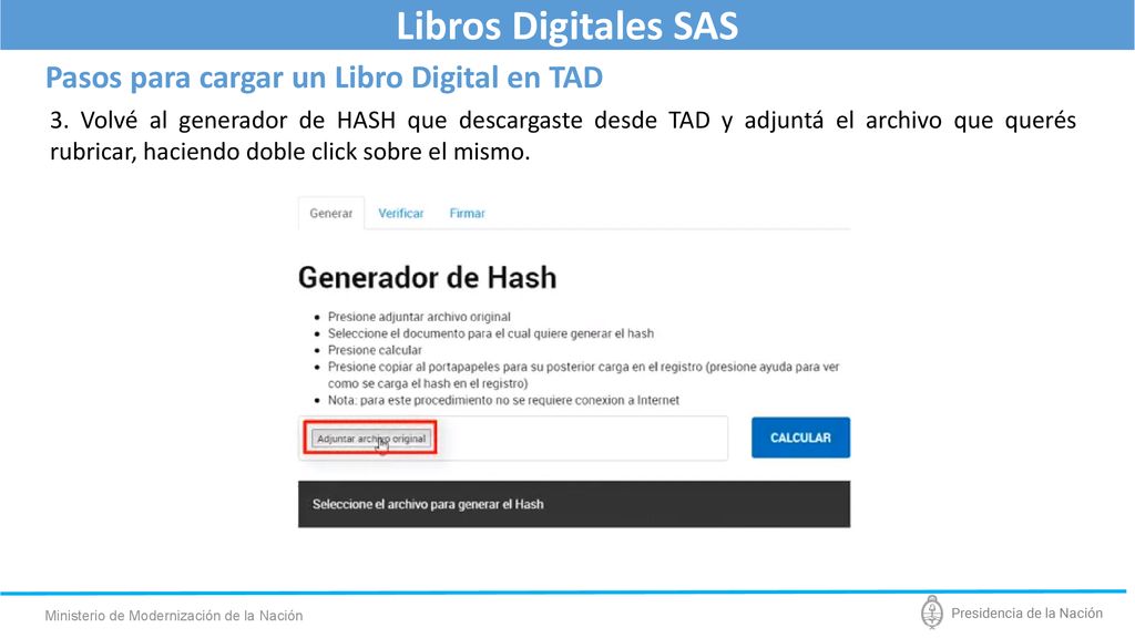 Libros Digitales SAS Pasos para cargar un Libro Digital en TAD