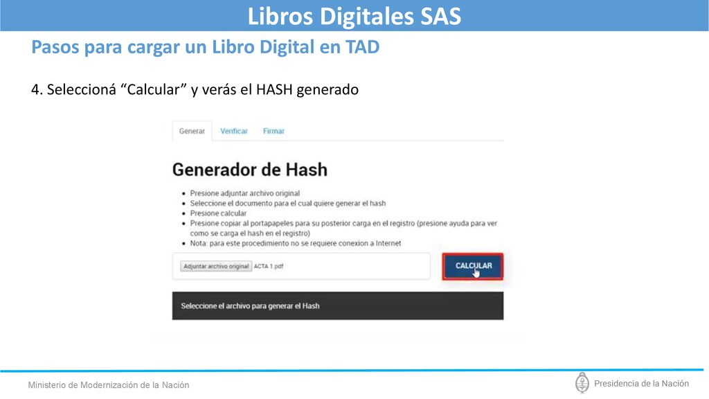Libros Digitales SAS Pasos para cargar un Libro Digital en TAD