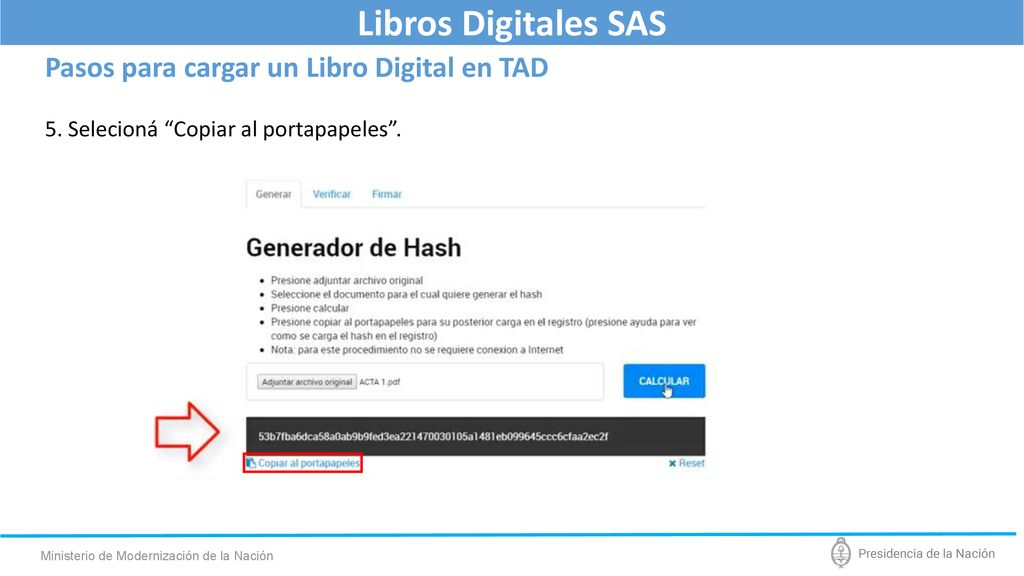 Libros Digitales SAS Pasos para cargar un Libro Digital en TAD