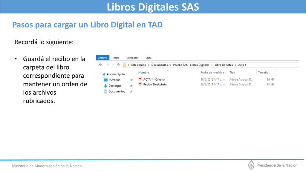 Libros Digitales SAS Pasos para cargar un Libro Digital en TAD