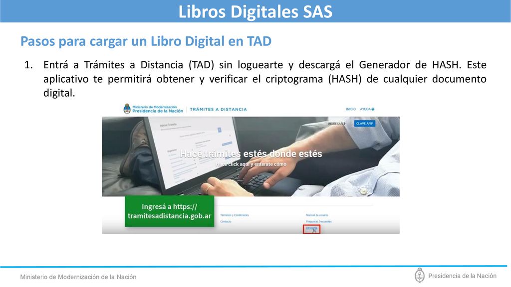 Libros Digitales SAS Pasos para cargar un Libro Digital en TAD