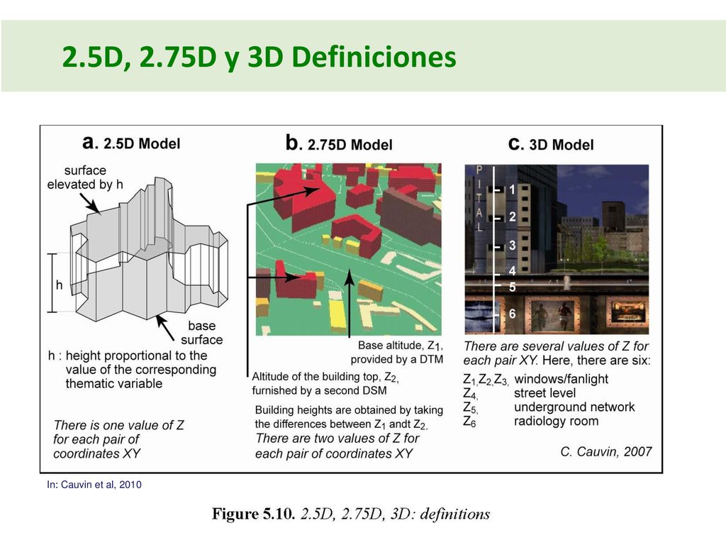 2.5D, 2.75D y 3D Definiciones In: Cauvin et al, 2010
