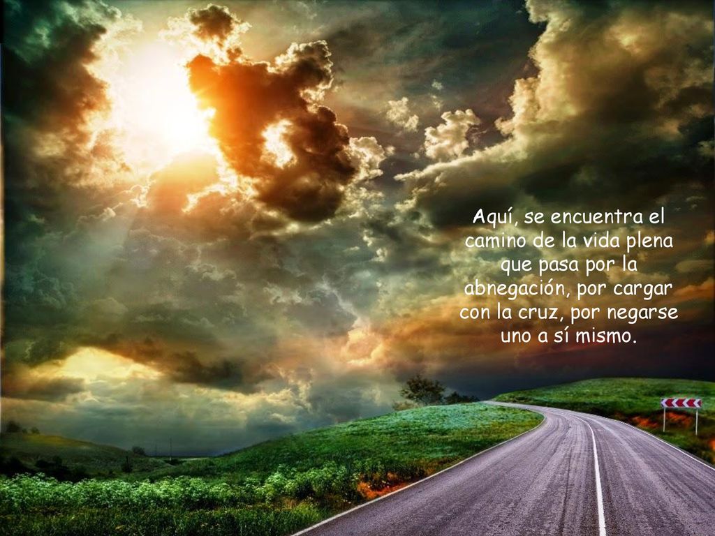 Aquí, se encuentra el camino de la vida plena que pasa por la abnegación, por cargar con la cruz, por negarse uno a sí mismo.