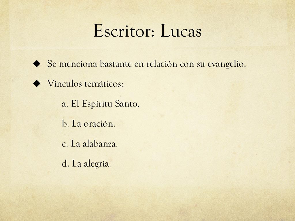 Escritor: Lucas Se menciona bastante en relación con su evangelio.