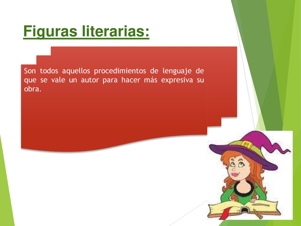 Figuras literarias: Son todos aquellos procedimientos de lenguaje de que se vale un autor para hacer más expresiva su obra.