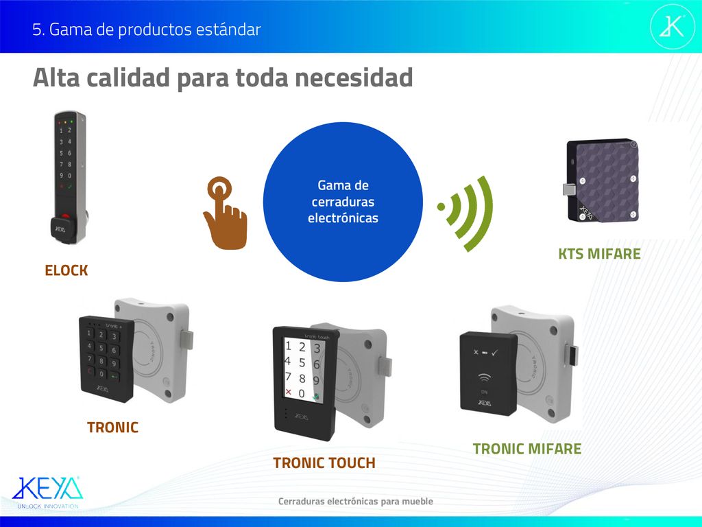 5. Gama de productos estándar