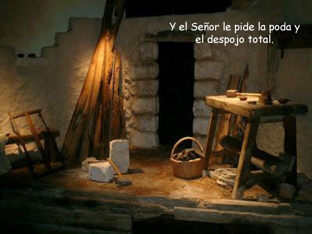 Y el Señor le pide la poda y el despojo total.