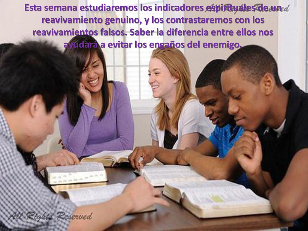 Esta semana estudiaremos los indicadores espirituales de un reavivamiento genuino, y los contrastaremos con los reavivamientos falsos.