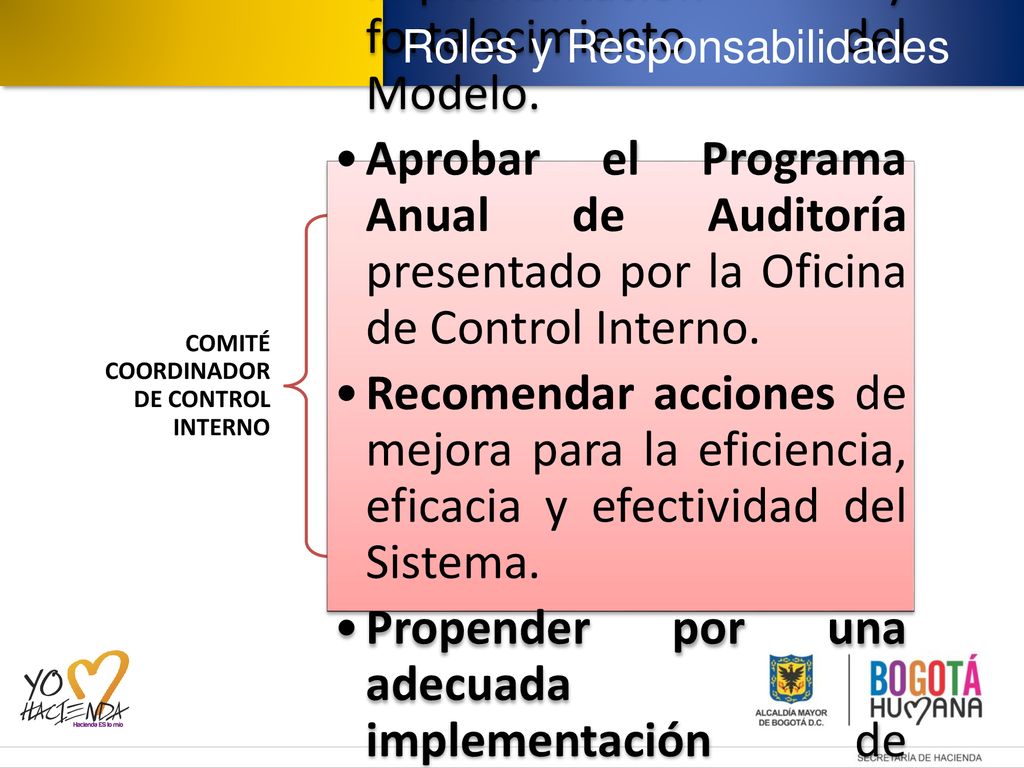 Estudiar y revisar la evaluación del Sistema de Control Interno.