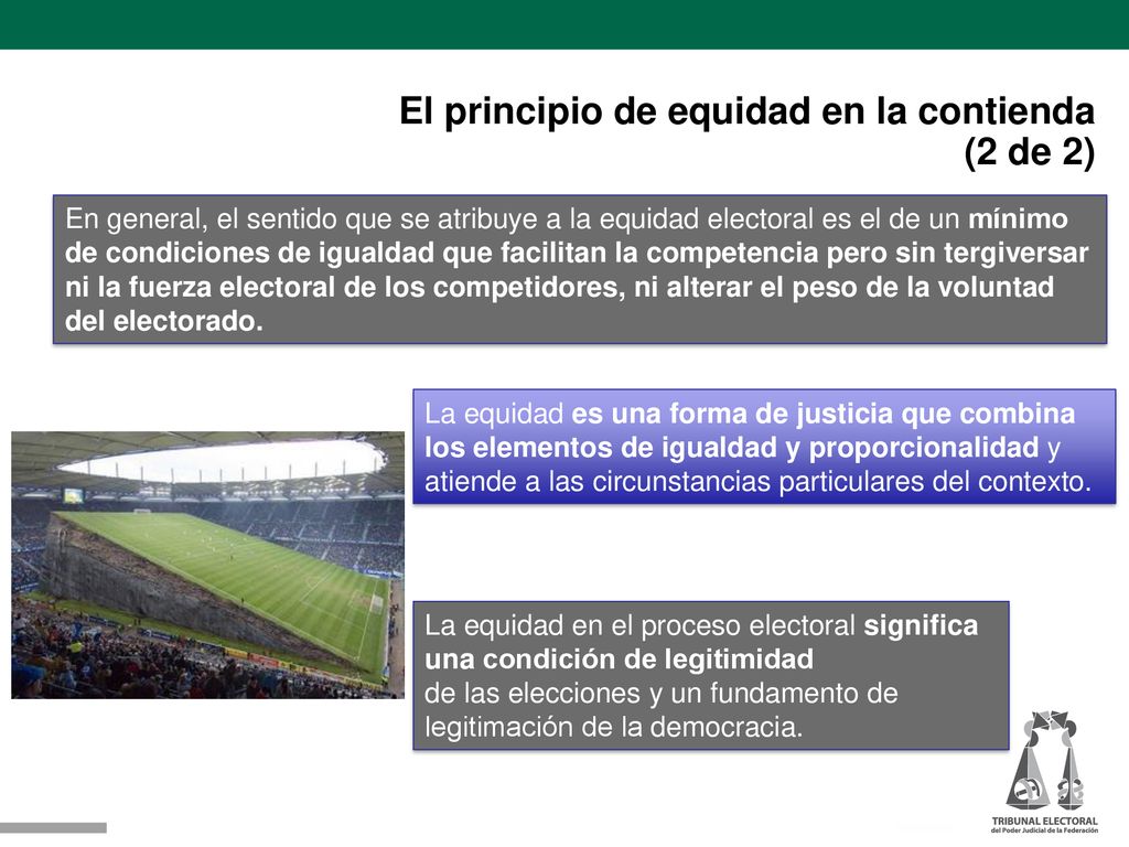 El principio de equidad en la contienda (2 de 2)