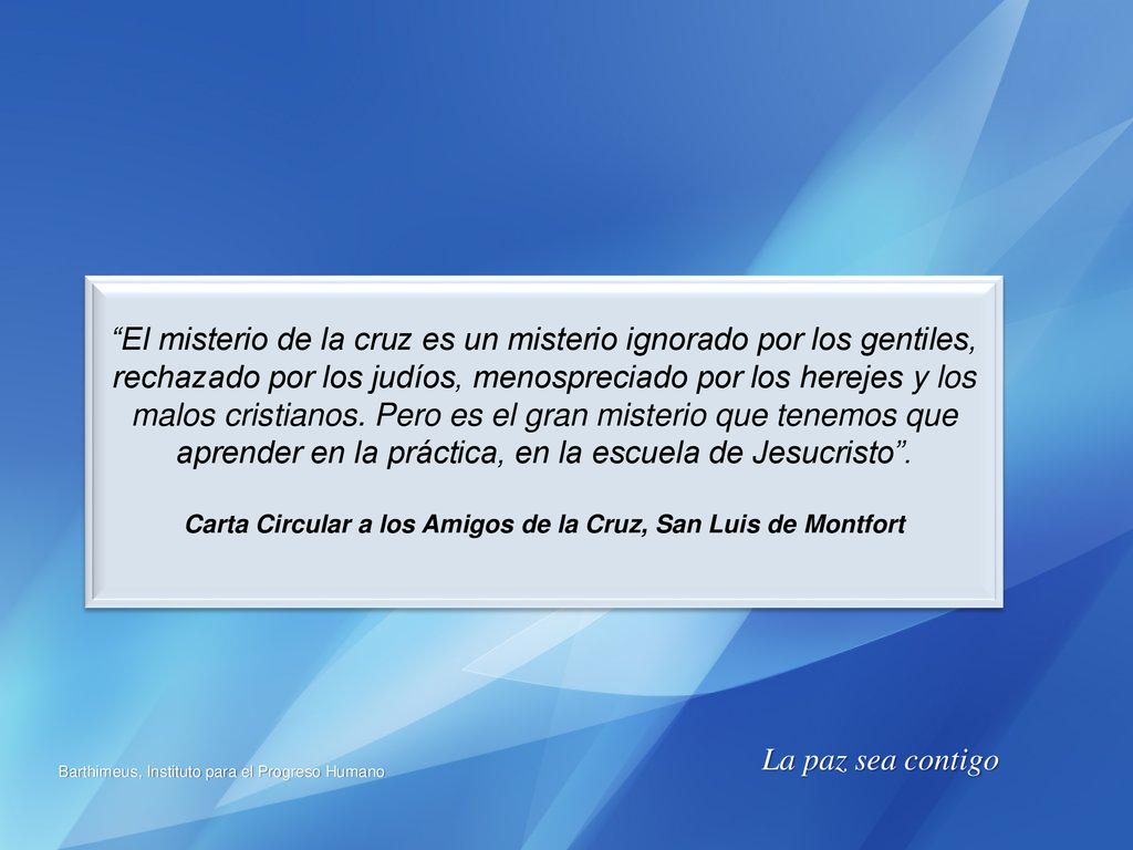 Carta Circular a los Amigos de la Cruz, San Luis de Montfort