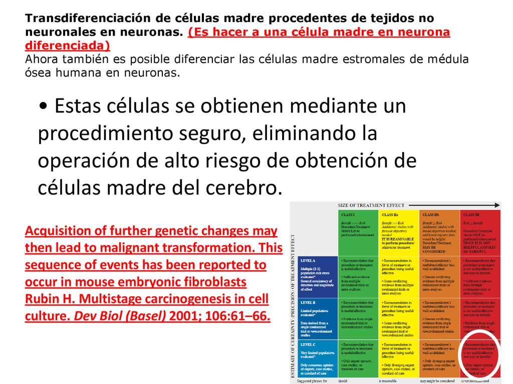 Transdiferenciación de células madre procedentes de tejidos no neuronales en neuronas. (Es hacer a una célula madre en neurona diferenciada)