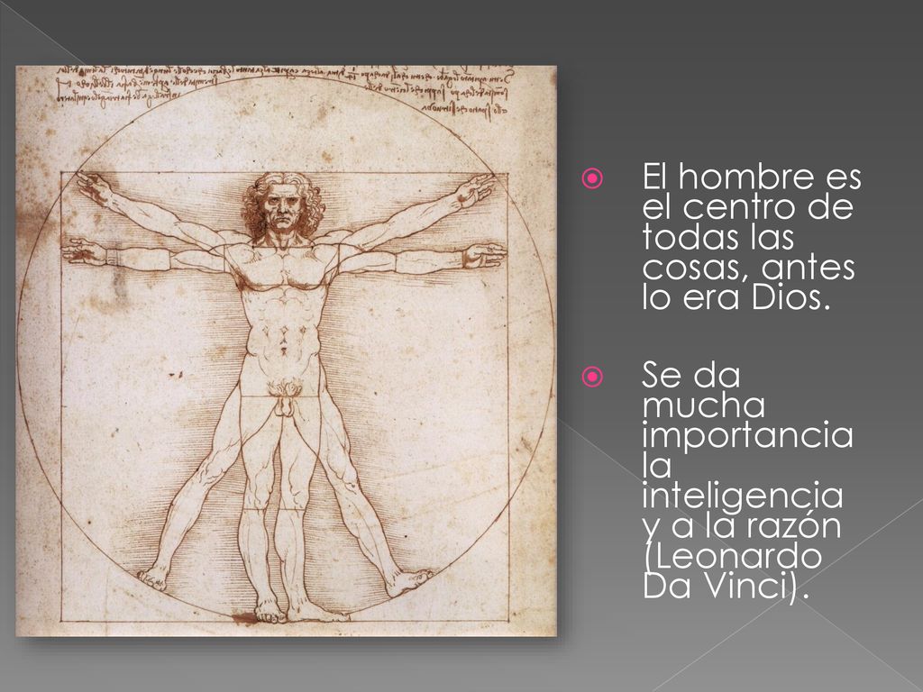 El hombre es el centro de todas las cosas, antes lo era Dios.