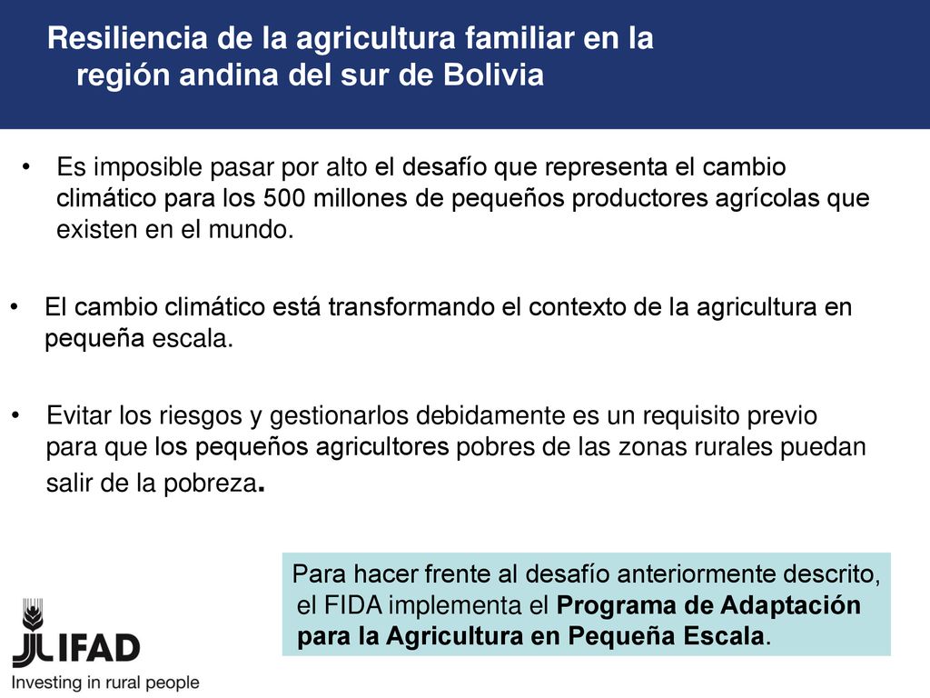Resiliencia de la agricultura familiar en la región andina del sur de Bolivia