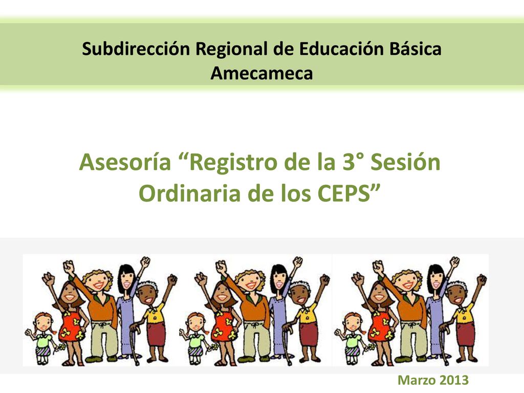 Asesoría Registro de la 3° Sesión Ordinaria de los CEPS