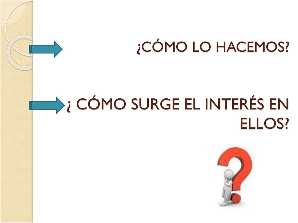 ¿CÓMO LO HACEMOS ¿ CÓMO SURGE EL INTERÉS EN ELLOS