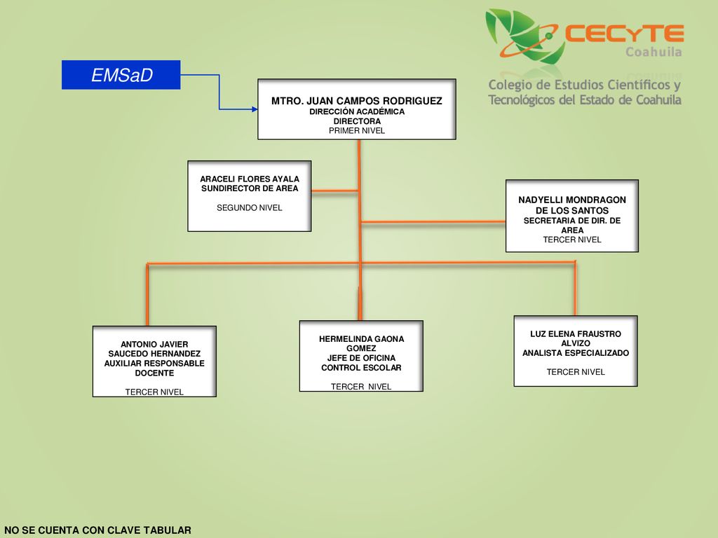 EMSaD MTRO. JUAN CAMPOS RODRIGUEZ NO SE CUENTA CON CLAVE TABULAR