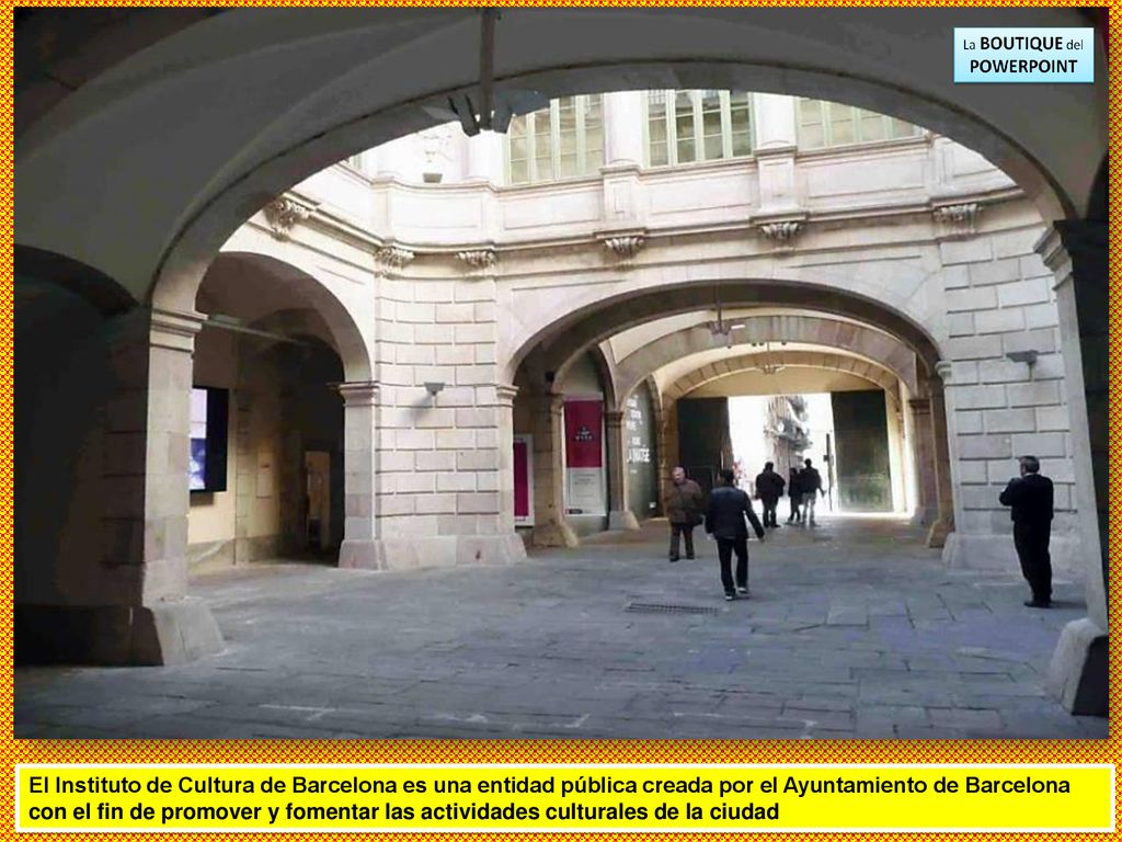 El Instituto de Cultura de Barcelona es una entidad pública creada por el Ayuntamiento de Barcelona con el fin de promover y fomentar las actividades culturales de la ciudad