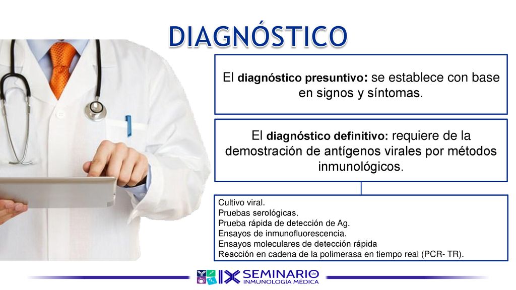 El diagnóstico presuntivo: se establece con base en signos y síntomas.