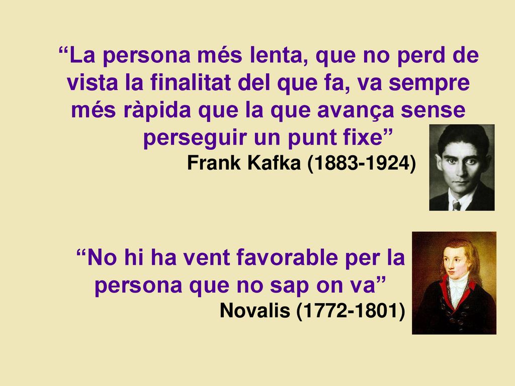 No hi ha vent favorable per la persona que no sap on va