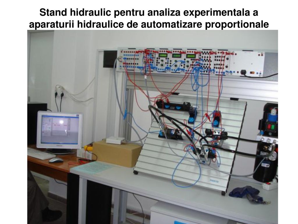 Stand hidraulic pentru analiza experimentala a aparaturii hidraulice de automatizare proportionale