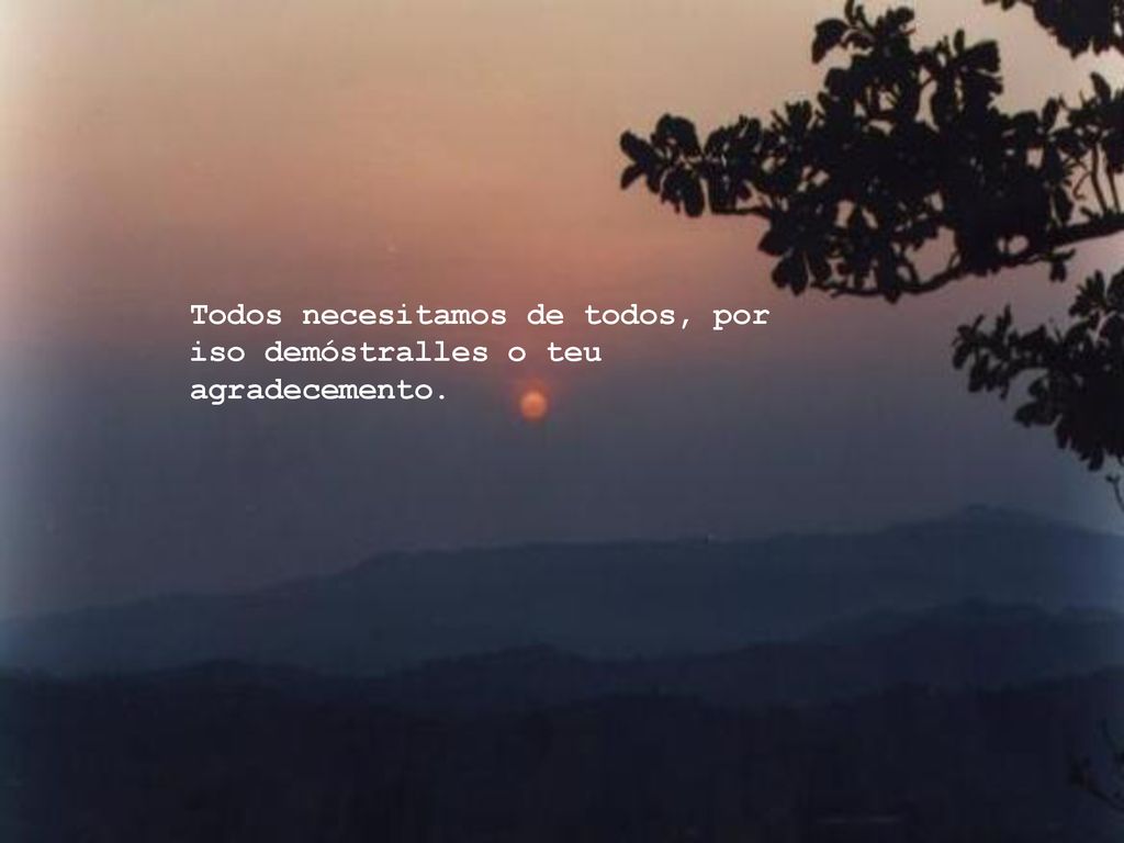Todos necesitamos de todos, por iso demóstralles o teu agradecemento.