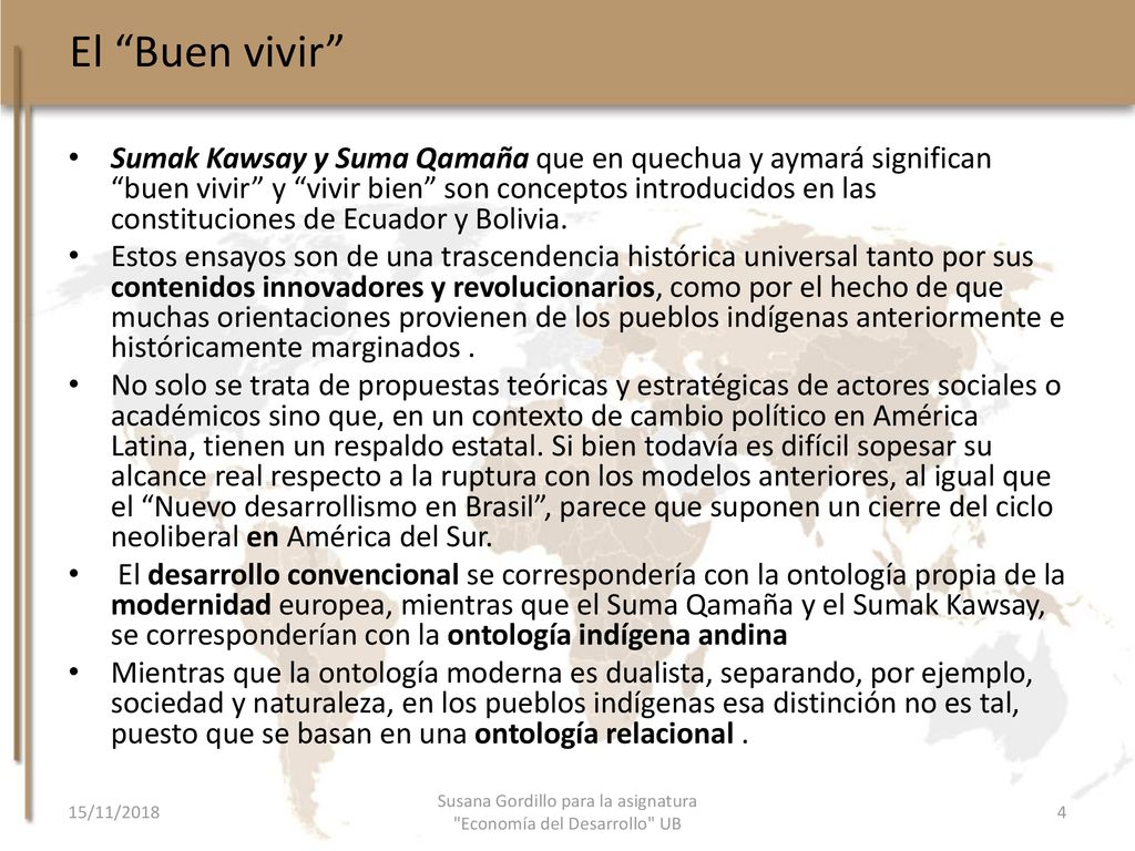 Susana Gordillo para la asignatura Economía del Desarrollo UB