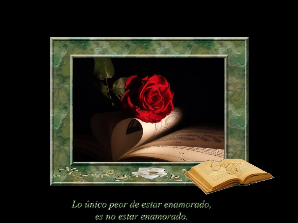 Lo único peor de estar enamorado, es no estar enamorado.