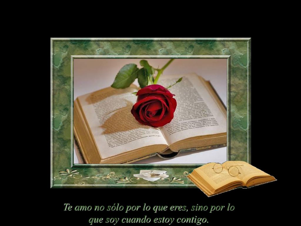 Te amo no sólo por lo que eres, sino por lo que soy cuando estoy contigo.