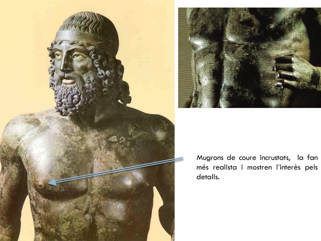 A Mugrons de coure incrustats, la fan més realista i mostren l’interès pels detalls.