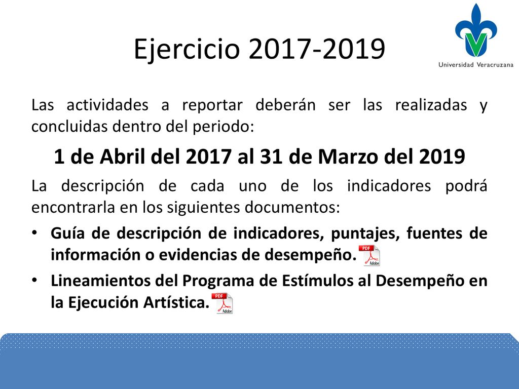 1 de Abril del 2017 al 31 de Marzo del 2019