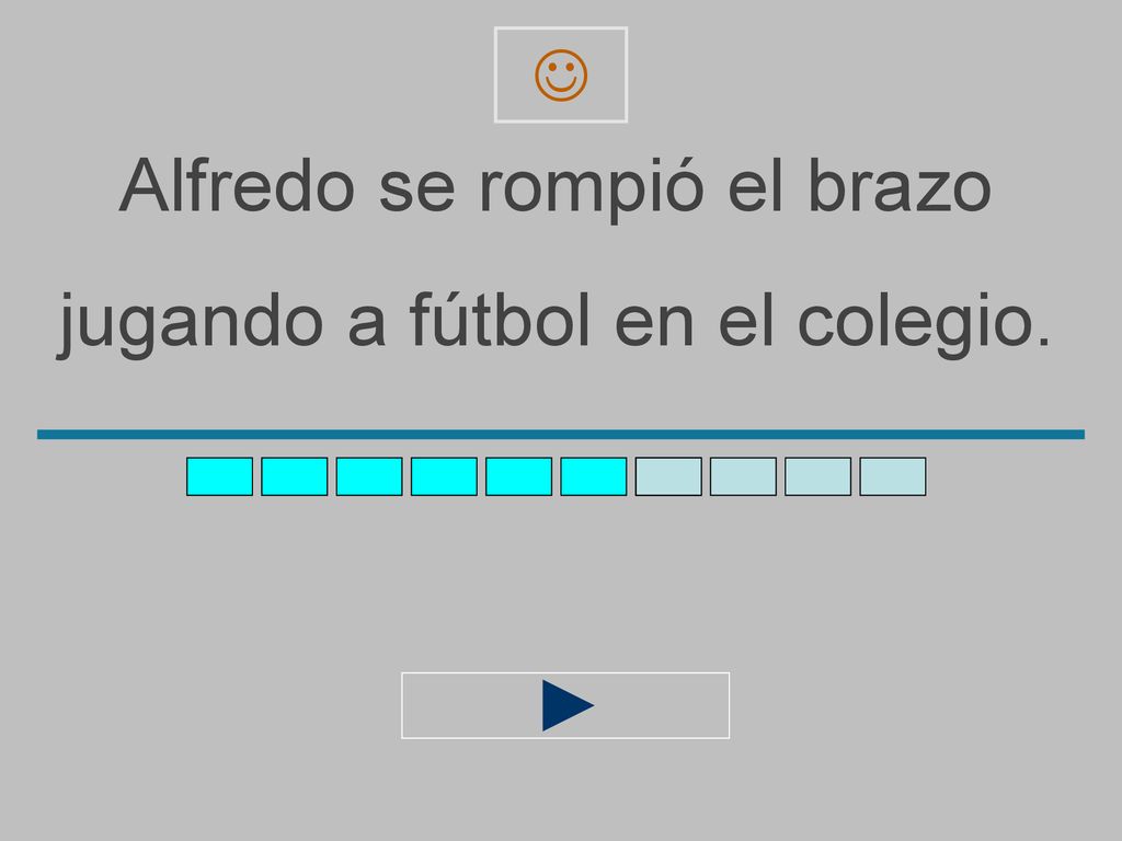 Alfredo se rompió el brazo jugando a fútbol en el colegio.