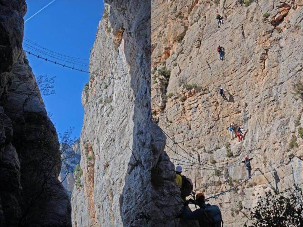 es uno de los atractivos de esta vía ferrata Regina