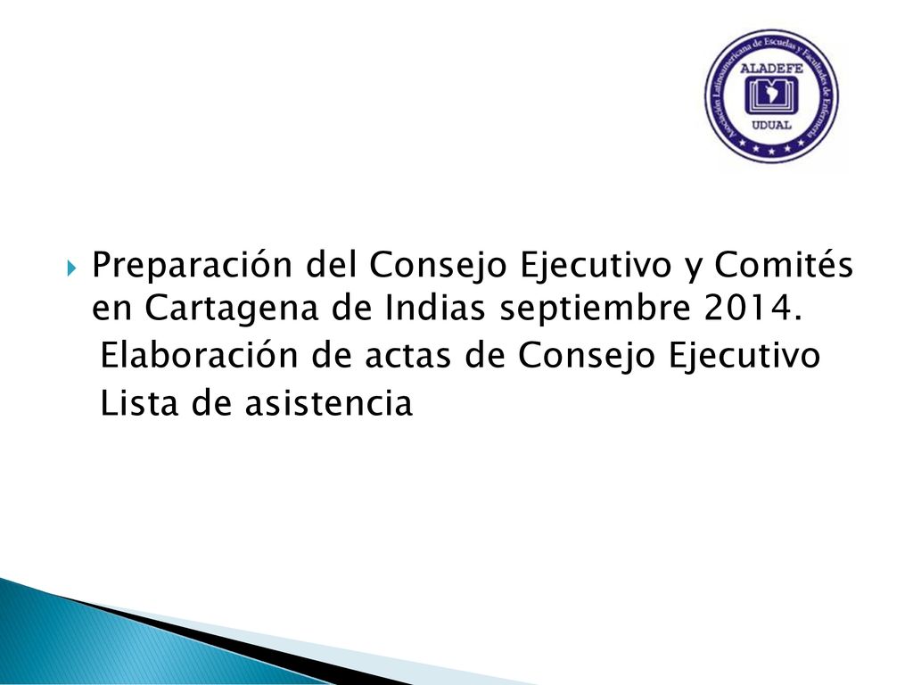 Preparación del Consejo Ejecutivo y Comités en Cartagena de Indias septiembre 2014.