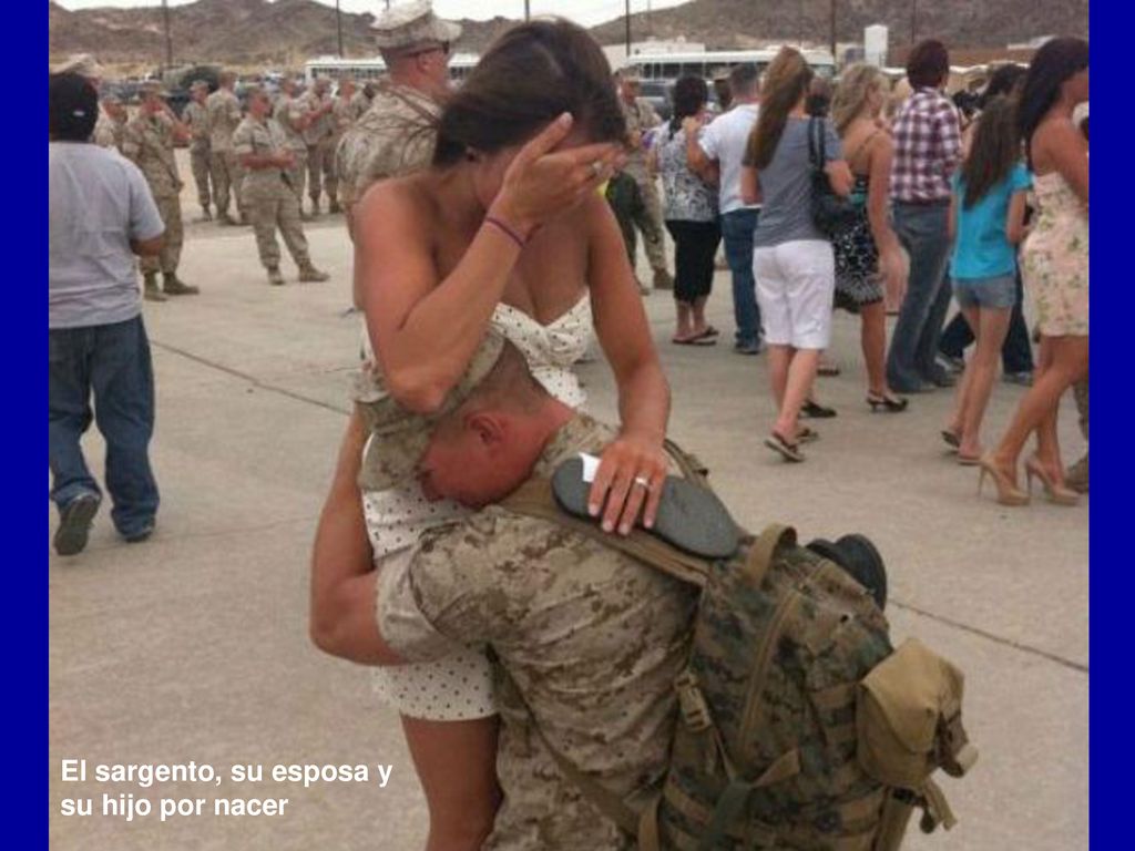 El sargento, su esposa y su hijo por nacer