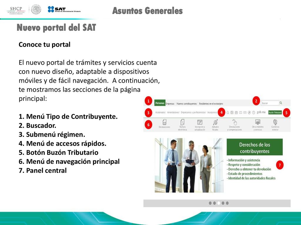 Asuntos Generales Nuevo portal del SAT Conoce tu portal