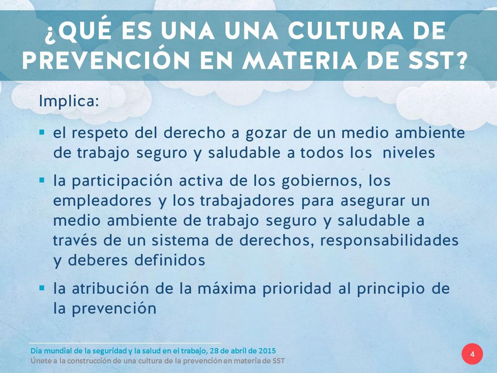 ¿Qué ES UNA UNA CULTURA DE PREVENCIÓN EN MATERIA DE SST