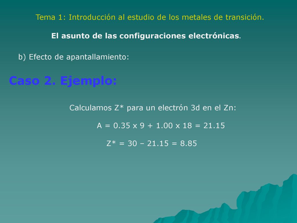 Tema 1: Introducción al estudio de los metales de transición.