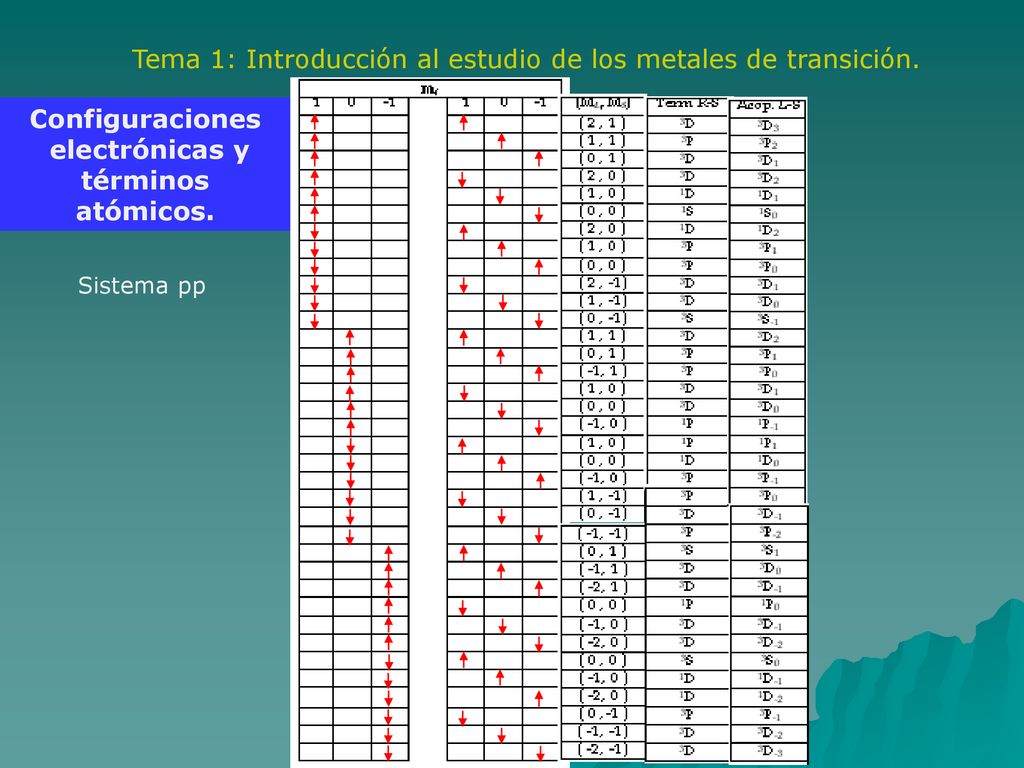 Tema 1: Introducción al estudio de los metales de transición.