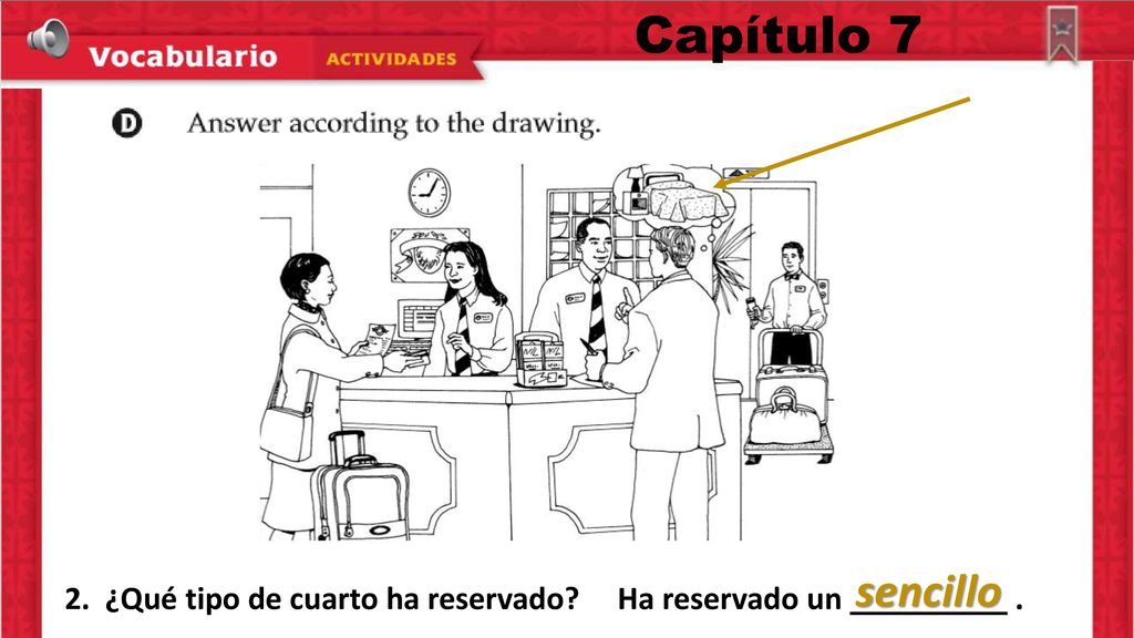 Capítulo 7 sencillo 2. ¿Qué tipo de cuarto ha reservado Ha reservado un .