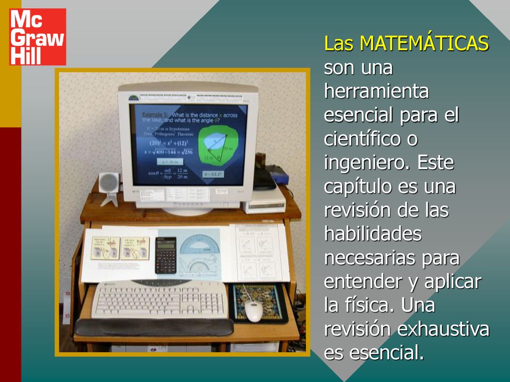 Las MATEMÁTICAS son una herramienta esencial para el científico o ingeniero.