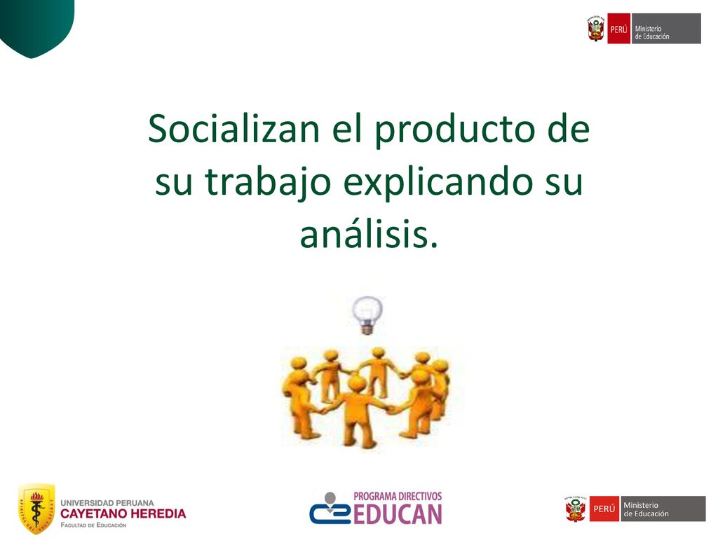 Socializan el producto de su trabajo explicando su análisis.