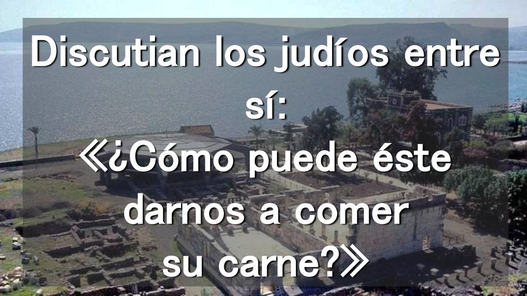 Discutian los judíos entre sí: «¿Cómo puede éste darnos a comer su carne »