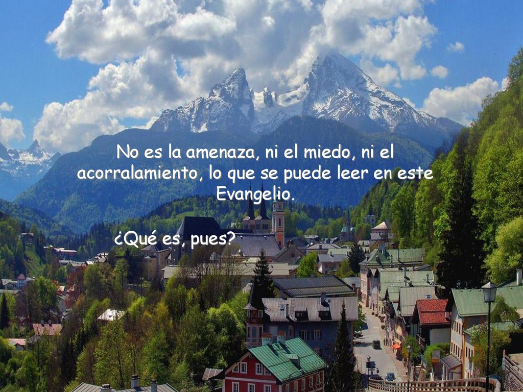 No es la amenaza, ni el miedo, ni el acorralamiento, lo que se puede leer en este Evangelio.